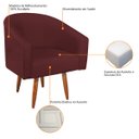 Ver imagem 4 de Kit 02 Poltronas Decorativas Sala de Estar Recepção Luiza Pés Palito Suede - Doce Sonho Móveis KIT 2