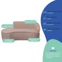 Ver imagem 6 de Kit Divã Recamier Orgânico Marrocos 200cm Lado Esquerdo e 1 Poltronas Amore Linho Rose