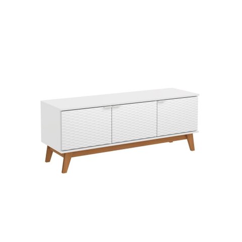 Rack Kappesberg 3 Portas 3d Branco 136cm