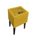 Ver imagem 3 de Mesa de Cabeceira Penteadeira Mesa Lateral de Apoio Amarelo Laca