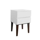 Ver imagem 2 de Mesa de Cabeceira Penteadeira Mesa Lateral de Apoio Branco Laca