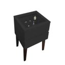 Ver imagem 3 de Mesa de Cabeceira Penteadeira Mesa Lateral de Apoio Preto Laca