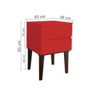 Ver imagem 5 de Mesa de Cabeceira Penteadeira Mesa Lateral de Apoio Vermelho Laca