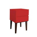 Ver imagem 2 de Mesa de Cabeceira Penteadeira Mesa Lateral de Apoio Vermelho Laca