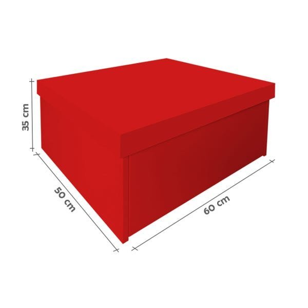 Sapateira Box Baú Caixa Organizadora para Sapatos Vermelho Laca - 3