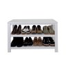 Sapateira Banco de Piso para Closets e Quartos 8 Pares Sapatos Branco Laca - 4