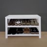 Sapateira Banco de Piso para Closets e Quartos 8 Pares Sapatos Branco Laca - 6