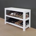 Ver imagem 6 de Sapateira Banco de Piso para Closets e Quartos 8 Pares Sapatos Branco Laca