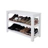 Sapateira Banco de Piso para Closets e Quartos 8 Pares Sapatos Branco Laca - 1