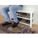 Ver imagem 3 de Sapateira Banco de Piso para Closets e Quartos 8 Pares Sapatos Branco Laca