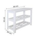 Ver imagem 4 de Sapateira Banco de Piso para Closets e Quartos 8 Pares Sapatos Branco Laca