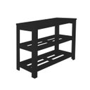 Ver mais imagens de Sapateira Banco de Piso para Closets e Quartos 8 Pares Sapatos Preto Laca