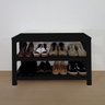 Sapateira Banco de Piso para Closets e Quartos 8 Pares Sapatos Preto Laca - 6