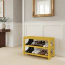 Ver imagem 1 de Sapateira Banco de Piso para Closets e Quartos 8 Pares Sapatos Amarelo Laca