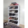 Sapateira Madeira de Piso Chão para Closets e Quartos 15 Pares Sapatos Branco Laca - 2