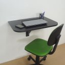 Ver imagem 4 de Mesa Dobrável de Apoio Suspensa de Parede Cozinha Escrivaninha para Notebook Preto