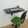 Mesa Dobrável de Apoio Suspensa de Parede Cozinha Escrivaninha para Notebook Preto - 4