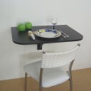 Ver imagem 1 de Mesa Dobrável de Apoio Suspensa de Parede Cozinha Escrivaninha para Notebook Preto