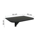 Ver imagem 6 de Mesa Dobrável de Apoio Suspensa de Parede Cozinha Escrivaninha para Notebook Preto
