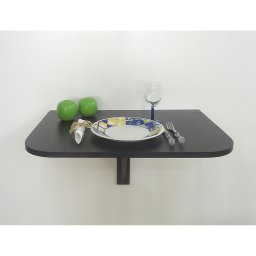 Mesa Dobrável de Apoio Suspensa de Parede Cozinha Escrivaninha para Notebook Preto - 9