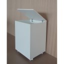 Ver imagem 7 de Cesto de Roupas Baú Roupeiro Tulha com Rodízios Banheiro Lavanderia Branco