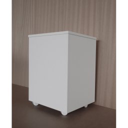 Cesto de Roupas Baú Roupeiro Tulha com Rodízios Banheiro Lavanderia Branco - 7