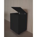 Ver imagem 7 de Cesto de Roupas Baú Roupeiro Tulha com Rodízios Banheiro Lavanderia Preto