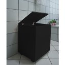 Ver imagem 5 de Cesto de Roupas Baú Roupeiro Tulha com Rodízios Banheiro Lavanderia Preto