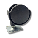 Ver mais imagens de Kit C/ 4 Un Rodízio Plástico Rodinha Giratório Placa Base Aço Roda 38mm 1,5" Altura 55mm