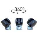 Ver imagem 5 de Kit C/ 4 Un Rodízio Plástico Rodinha Giratório Placa Base Aço Roda 38mm 1,5" Altura 55mm