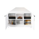 Ver imagem 4 de Plataforma Trabalho 1,20m P/ 6 Pessoas com Armário F5 Office Cor:branco