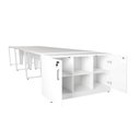Ver imagem 3 de Plataforma Trabalho 1,20m P/ 6 Pessoas com Armário F5 Office Cor:branco
