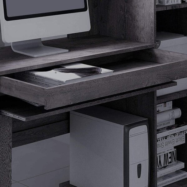 Mesa para Computador com Armário 1 Porta 1 Gaveta Office Valdemóveis - 4