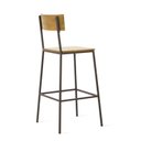 Ver imagem 5 de Banqueta Lumber Base Metal - Castanho Oregon - Datelli Design