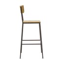 Ver imagem 2 de Banqueta Lumber Base Metal - Castanho Oregon - Datelli Design