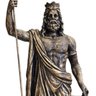 Estátua Hades Deus Grego Trevas Profundezas Cerbero Dourado - 3