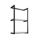 Ver imagem 2 de Toalheiro para Banheiro Estilo Industrial Sahy - Preto e Prateleira Branca