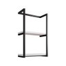 Toalheiro para Banheiro Estilo Industrial Sahy - Preto e Prateleira Branca - 2