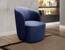 Ver imagem 3 de Poltrona Concha Stela Decoração Moderna Sala, Recepção, Escritório - Suede Azul Marinho