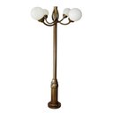 Ver imagem 1 de Poste Colonial Santiago para Jardim Alumínio 04 Globos 2,90m