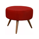 Ver imagem 4 de Kit Amamentação Poltrona, Puff e Almofada Suede Vermelho Dominic Decor Lille
