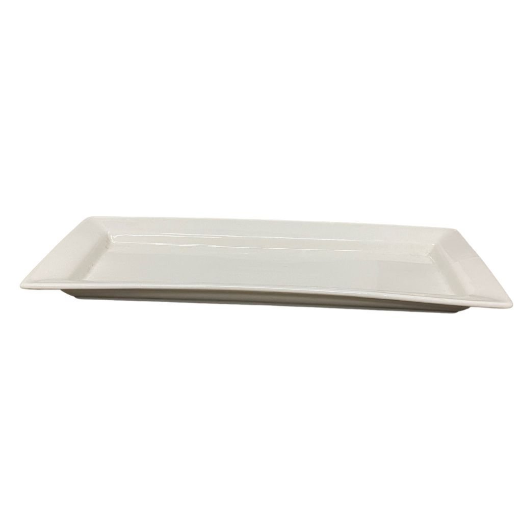 Travessa de Porcelana Retangular Branca 33 X14 Cm - 3