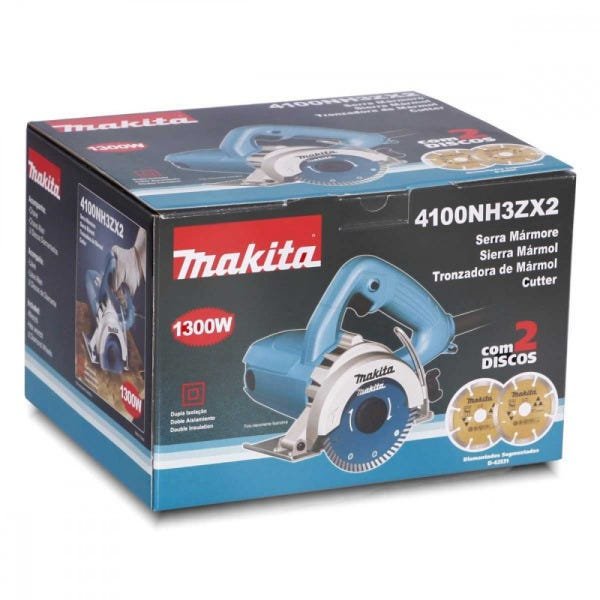 Serra Marmore Makita 4.3/8" (220V) 1300W com 2 Discos - 9