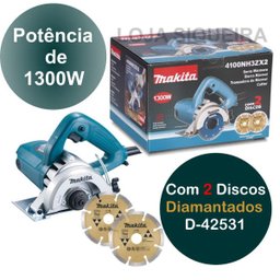 Serra Marmore Makita 4.3/8" (220V) 1300W com 2 Discos - 2