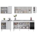 Ver imagem 6 de Armário de Cozinha Modulado de Canto Direito 5 Peças Cp45 com Pia Inox Branco/preto - Lumil Lumil Mó