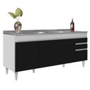 Ver imagem 7 de Armário de Cozinha Modulado de Canto Direito 5 Peças Cp45 com Pia Inox Branco/preto - Lumil Lumil Mó