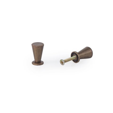 Kit C/ 4 Puxador Tulipa Ponto Puxadores de Gaveta Armario Colonial: Cobre Claro