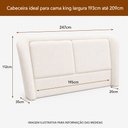 Ver imagem 3 de Cama Japonesa com Cabeceira King Blind Haru Linho Cinza Claro - Sallar Home