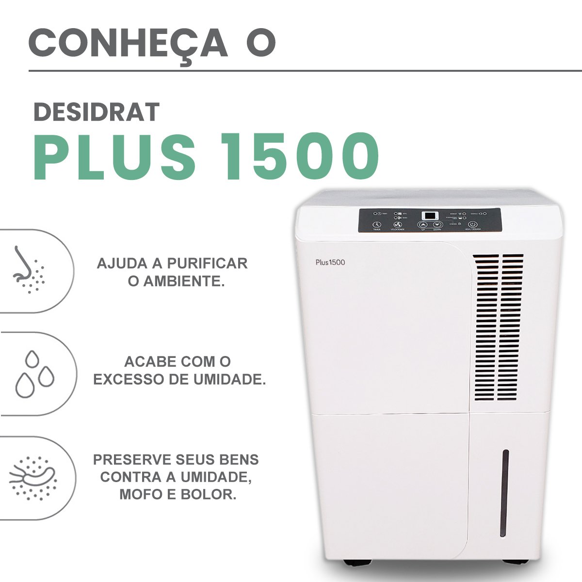 Desumidificador de ar Desidrat New Plus 1500 - 127v - 2