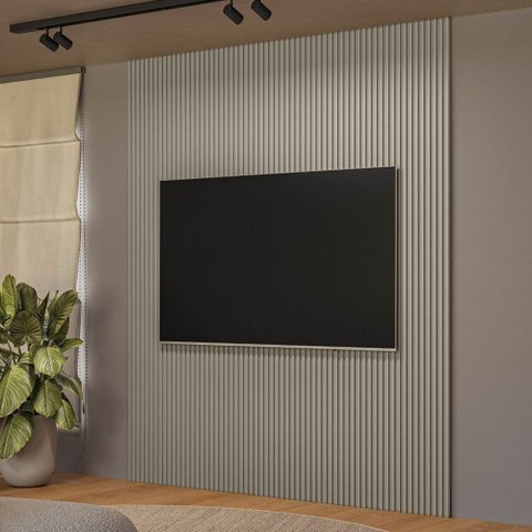 Painel para Tv até 85 Polegadas Ripado Gris Fosco 810010150 - Linea Brasil